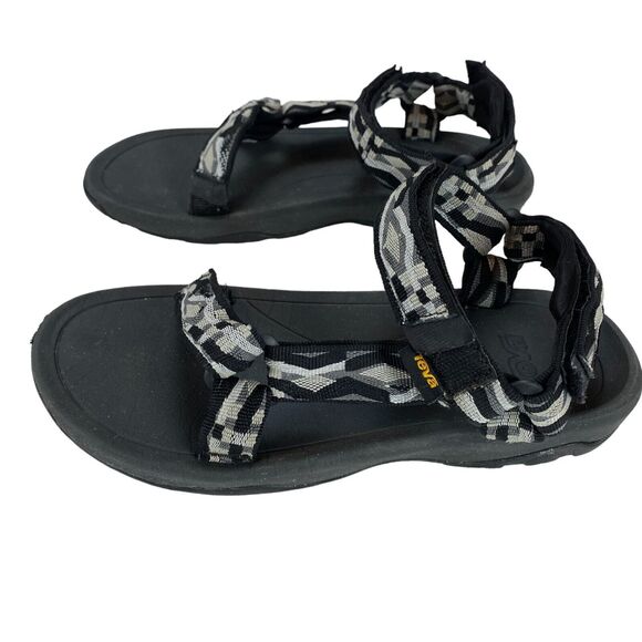 Teva Hurricane Sandals Unisex 5 Black Gray Soft Footbed Hook and Loop - Picture 11 of 13